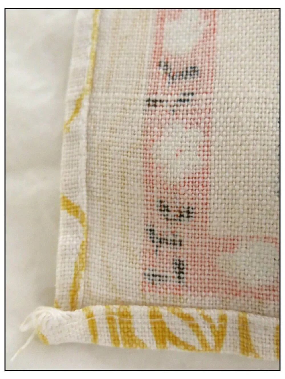 VINTAGE 1978 Linen Kitchen Calendar Tea Towel Butter Churn Coffee Pot Eagle